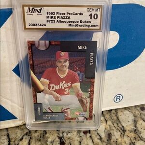1992 Fleer ProCards Mike Piazza Albuquerque Dukes Card